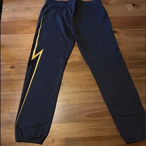Monrow lightning Bolt Sweatpants, Faded Black, Medium